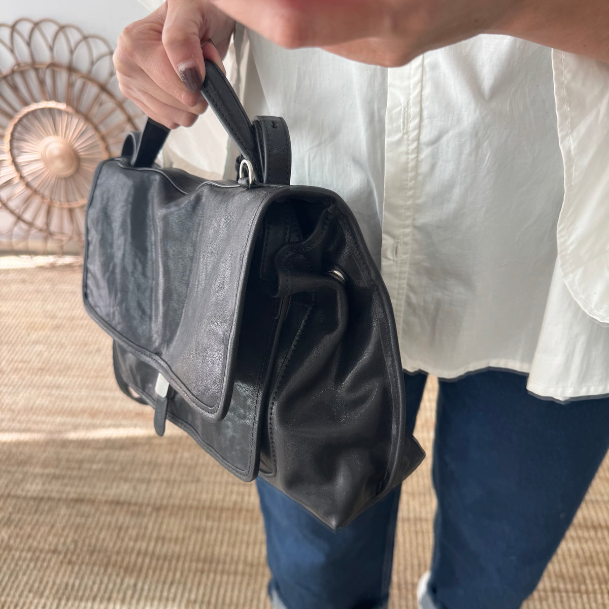 Bolso cartera mediano negro