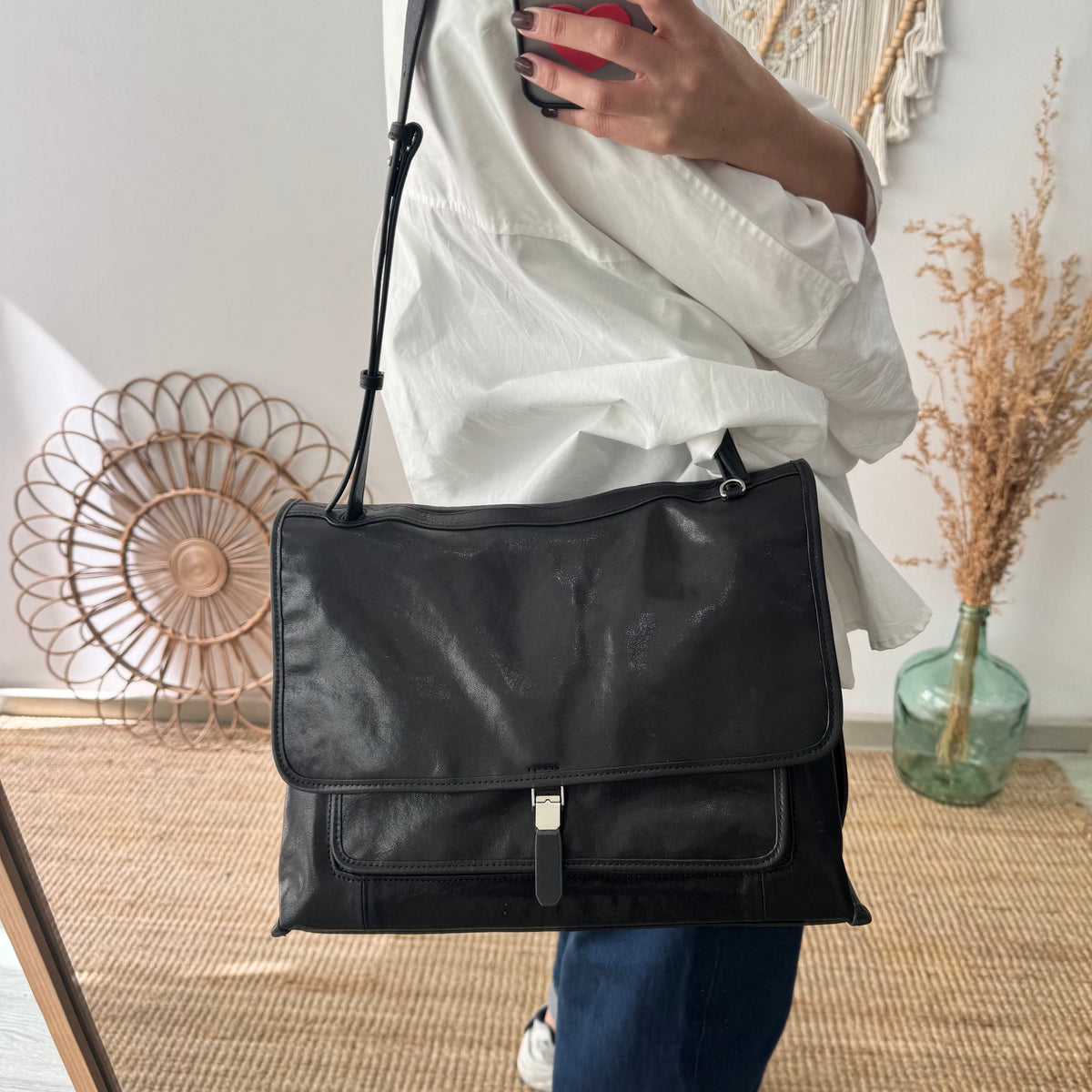 Bolso cartera grande negro