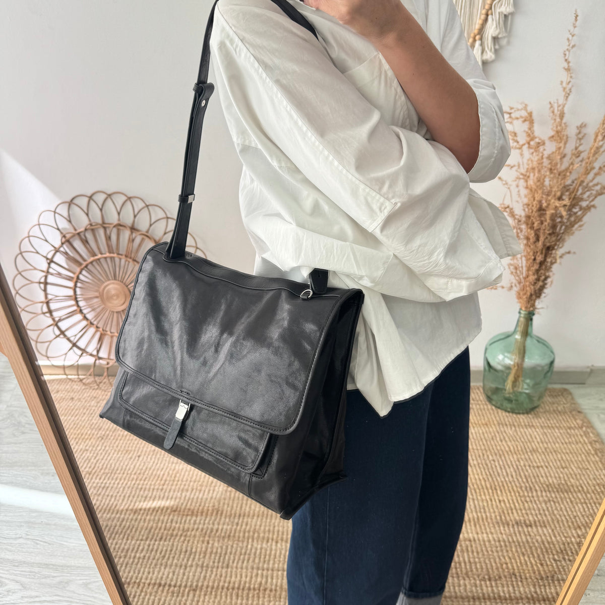 Bolso cartera grande negro