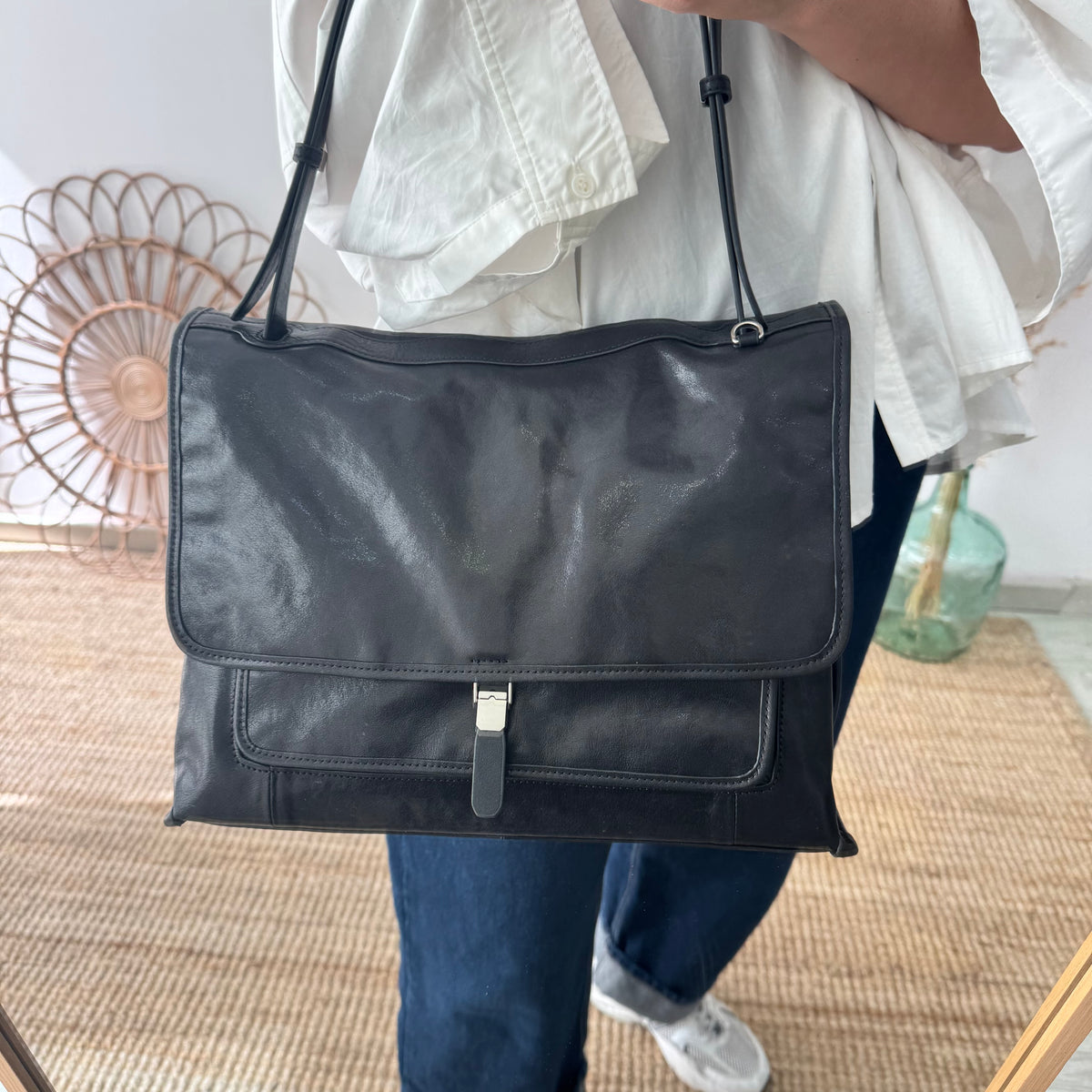 Bolso cartera grande negro