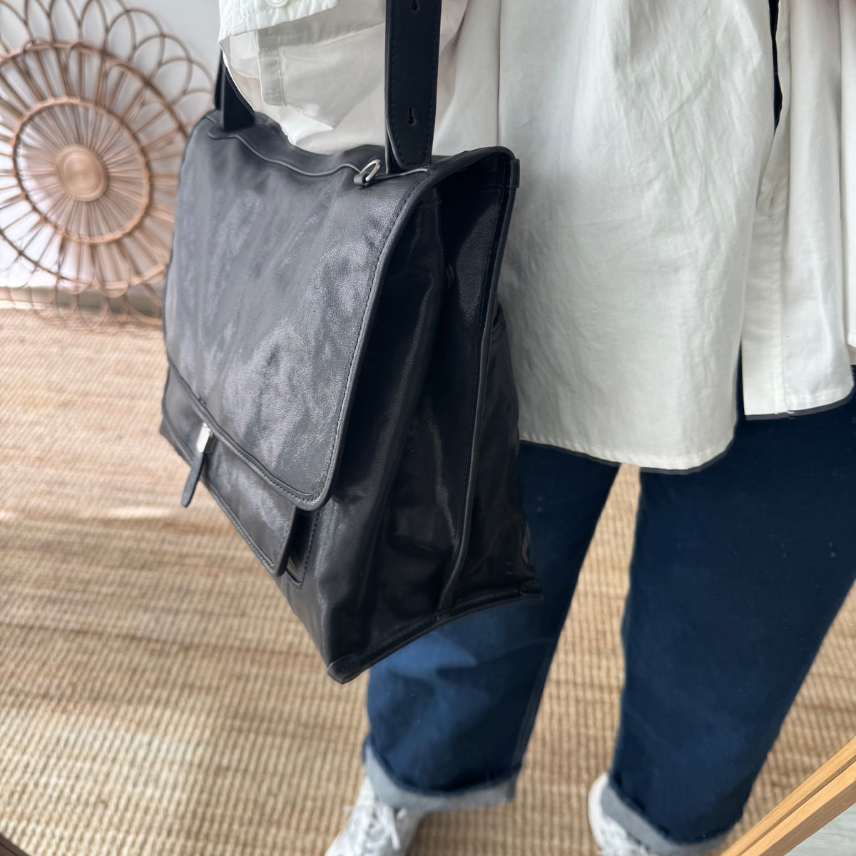 Bolso cartera grande negro