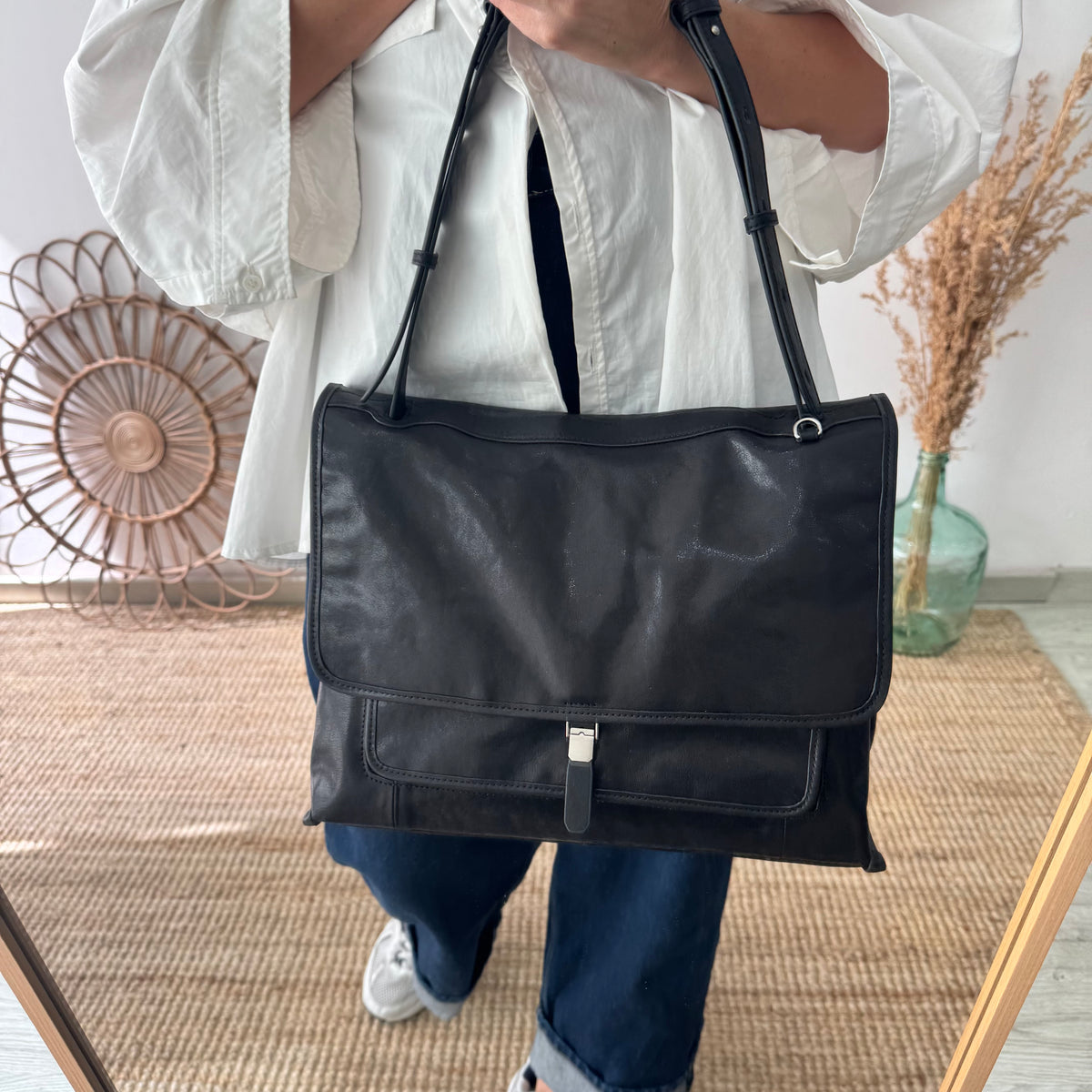 Bolso cartera grande negro