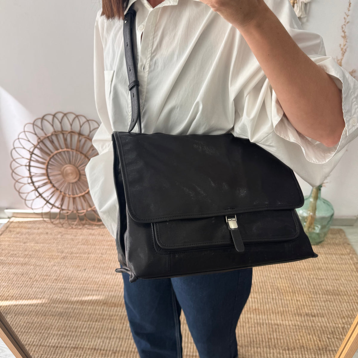 Bolso cartera grande negro