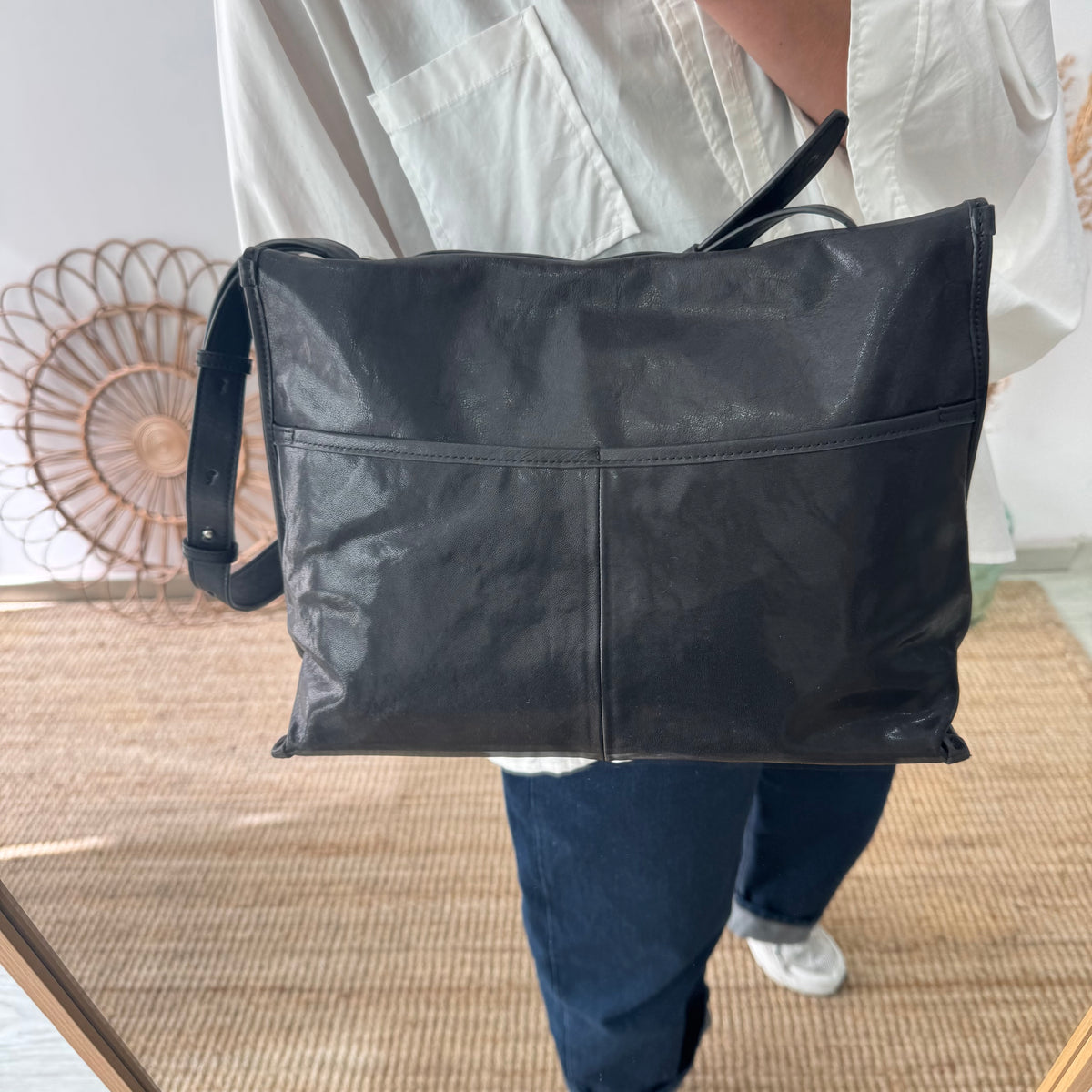 Bolso cartera grande negro