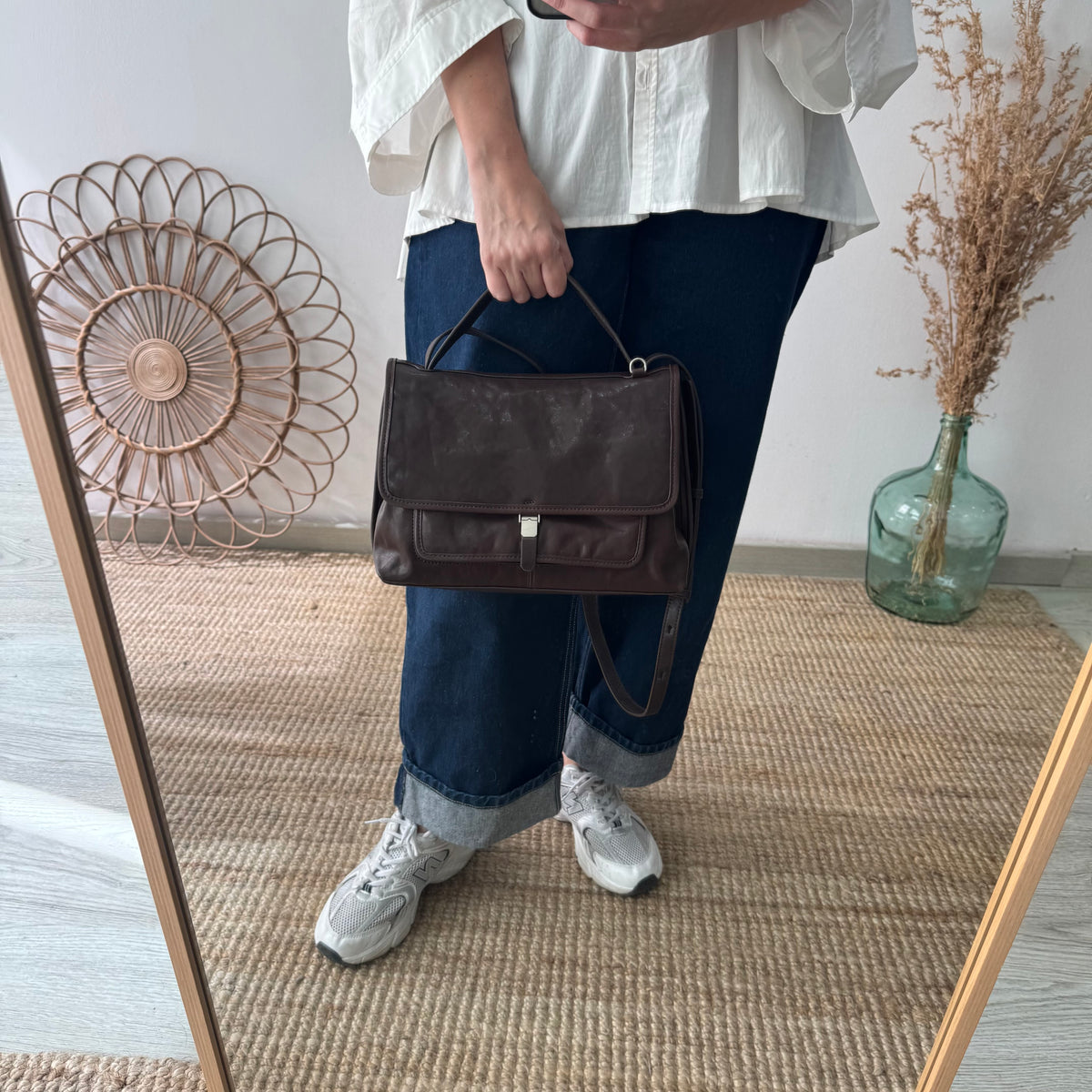 Bolso cartera mediano marrón
