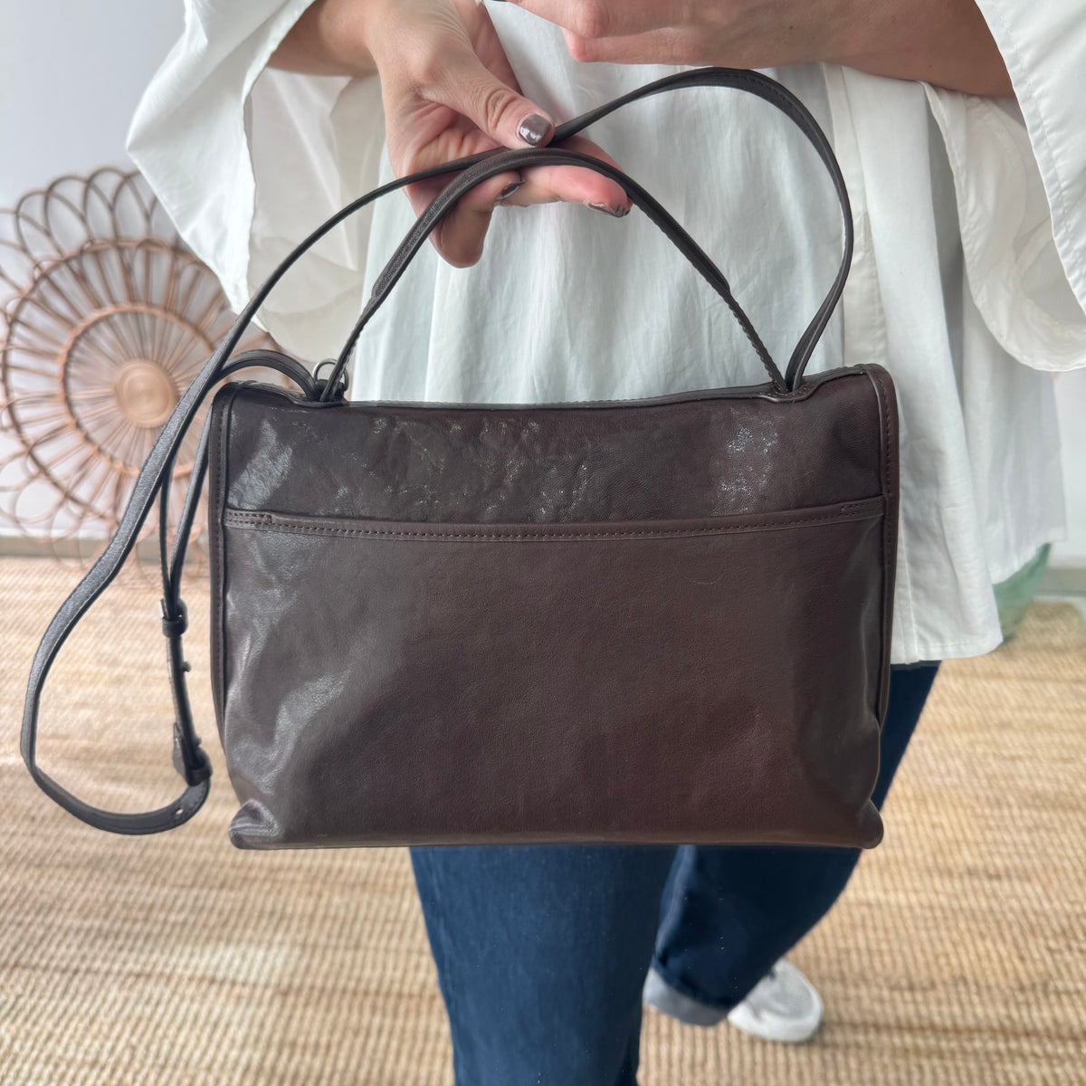 Bolso cartera mediano marrón