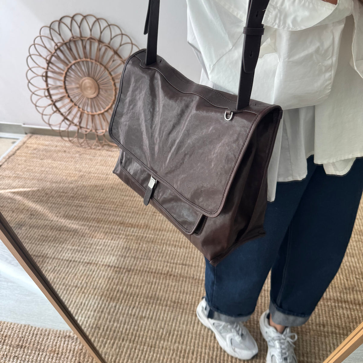 Bolso cartera grande marrón
