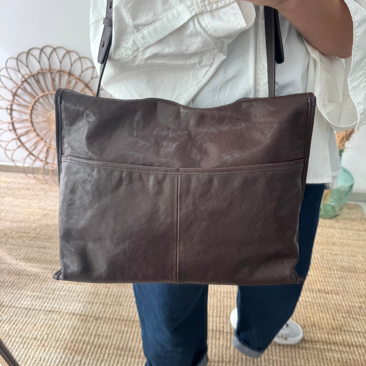 Bolso cartera grande marrón
