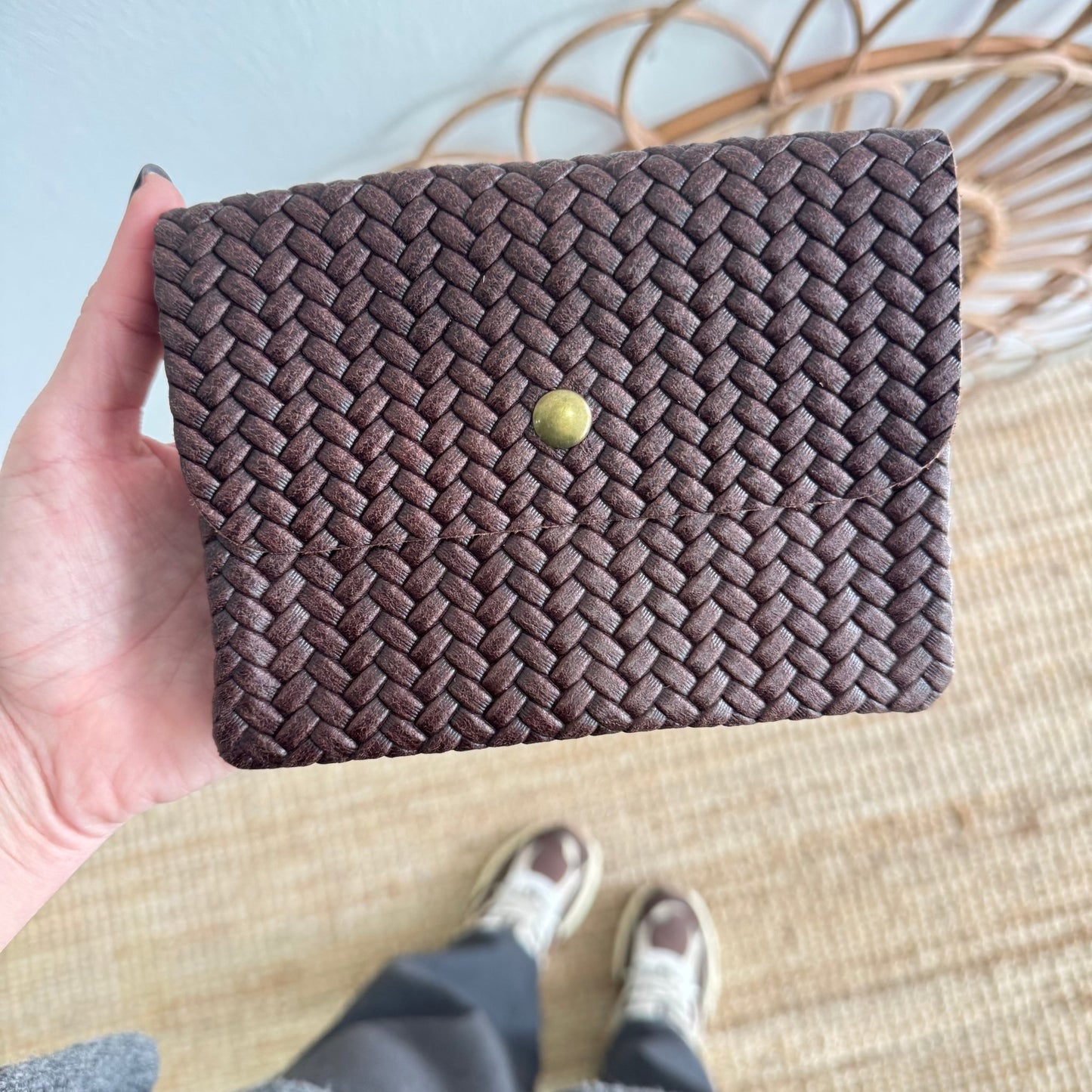 Monedero piel mediano trenzado - Bubbleshopbcn