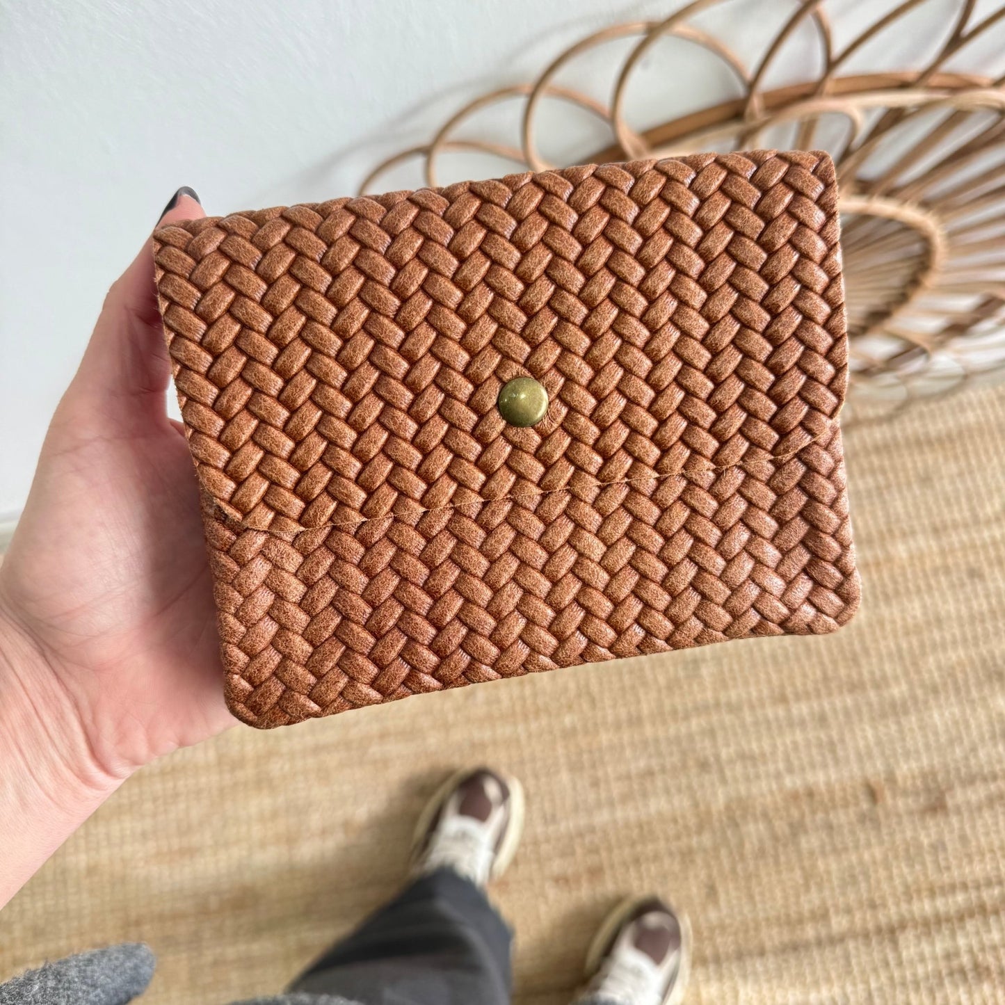 Monedero piel mediano trenzado - Bubbleshopbcn