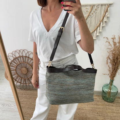 Bolso hobo trenzado camuflaje