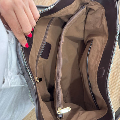 Bolso hobo trenzado camuflaje