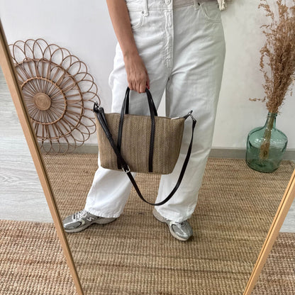 Bolso Shopper Trenzado taupe