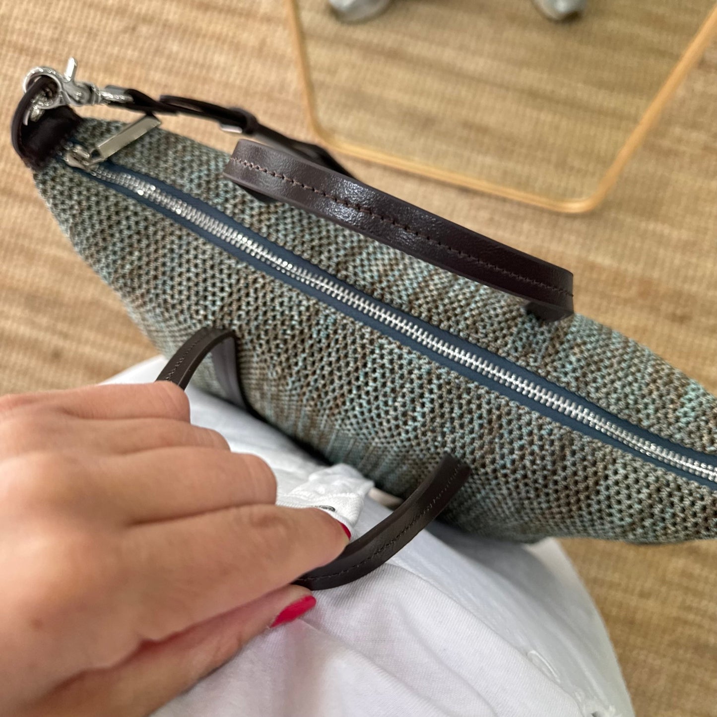 Bolso Shopper Trenzado camuflaje