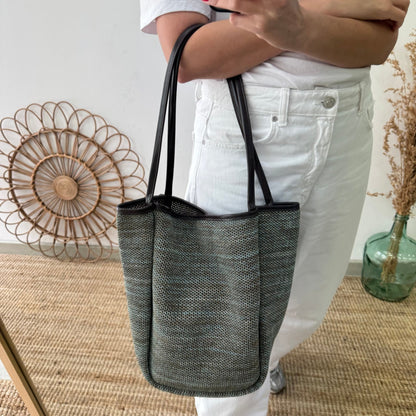Bolso Shopper vertical Trenzado camuflaje