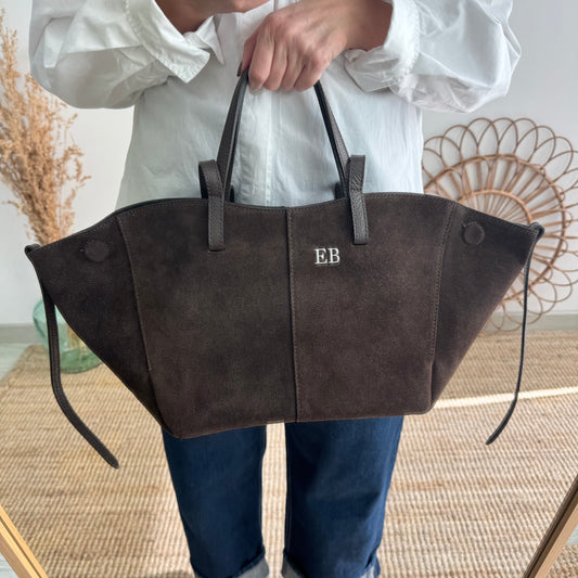 Bolso tote serraje marrón