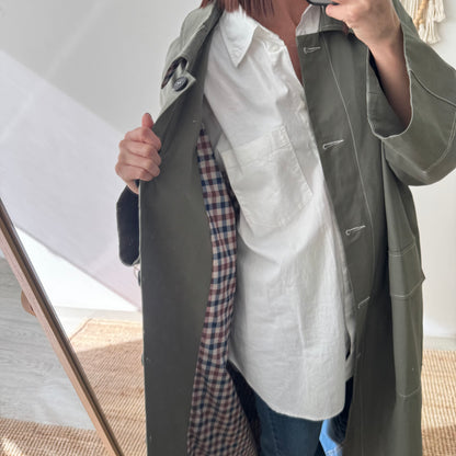 Gabardina larga caqui