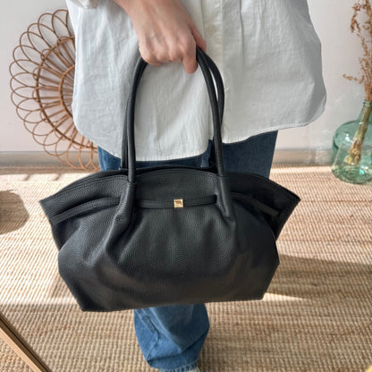 Bolso saco estructurado negro