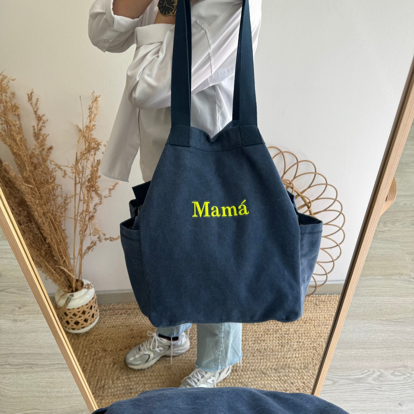 Bolsa saco bolsillos azul personalizado