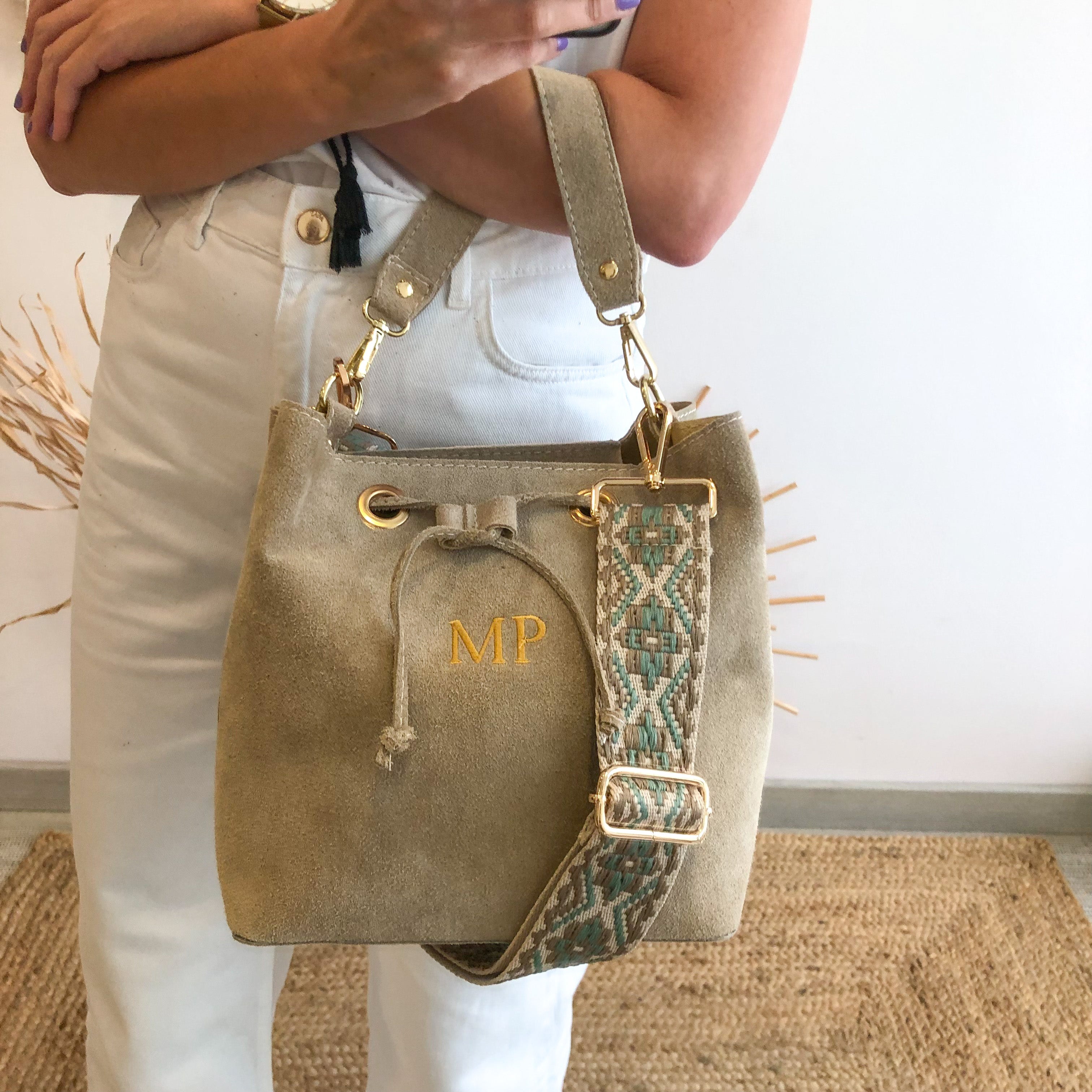 Bolso serraje beige sale