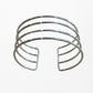 BRAZALETE ACERO RIGIDO PLATEADO