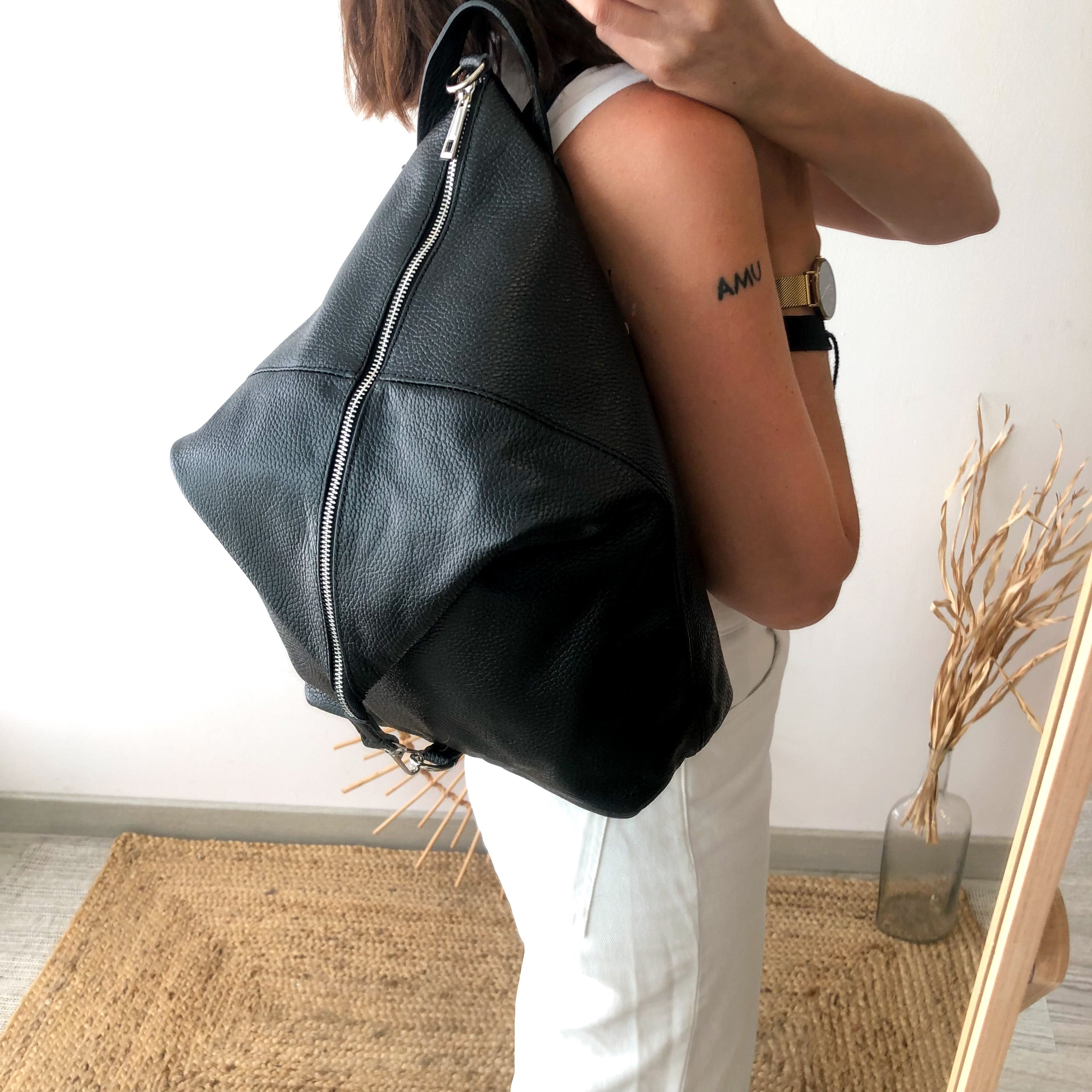 Bolso mochila negro sale