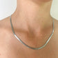 COLLAR ACERO SNAKE PLATEADO
