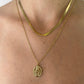 COLLAR ACERO VIRGEN DORADO