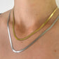 COLLAR ACERO SNAKE PLATEADO